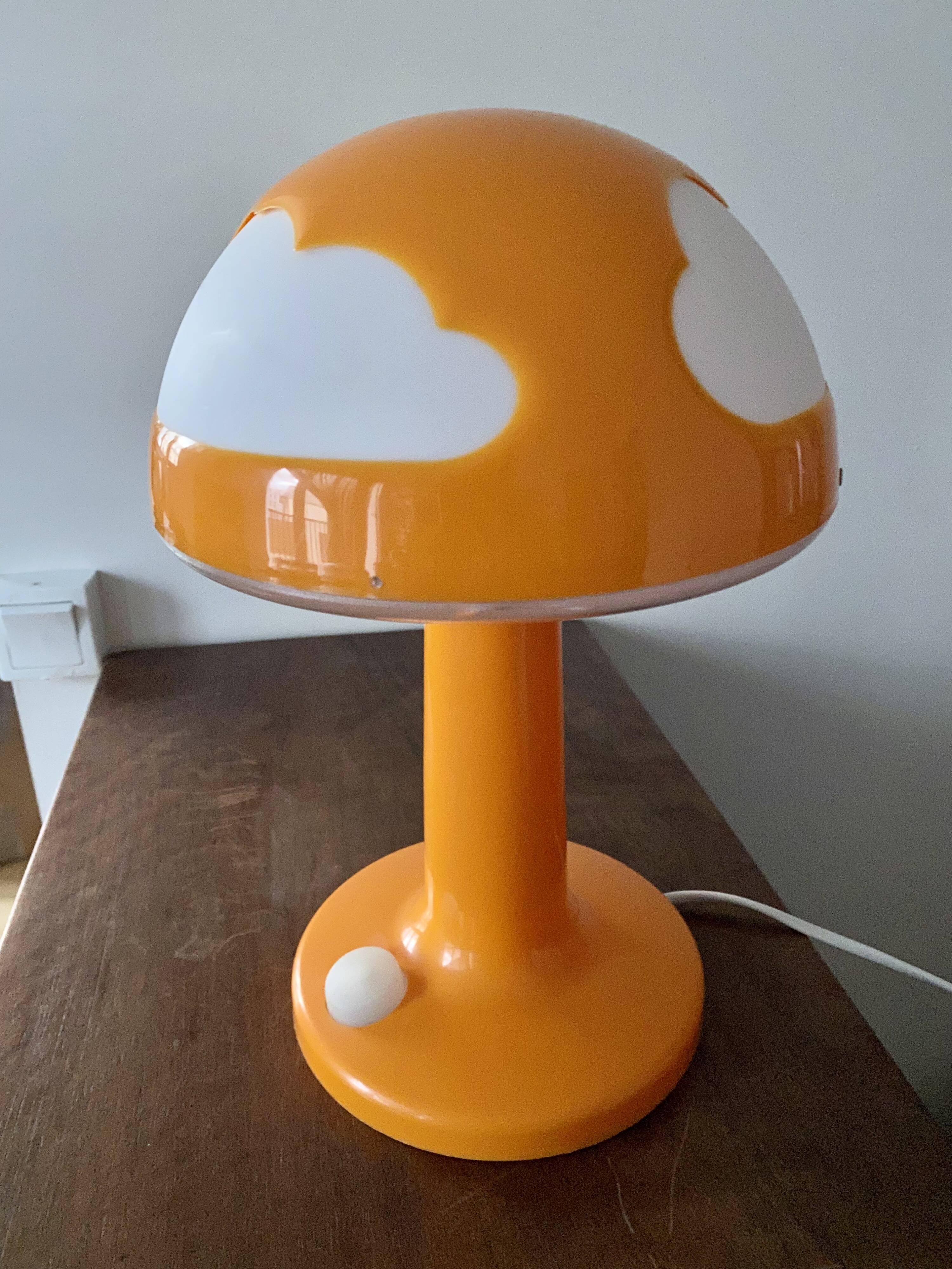 Cloud mushroom lamp Skojig Ikea orange design Henri Preutz