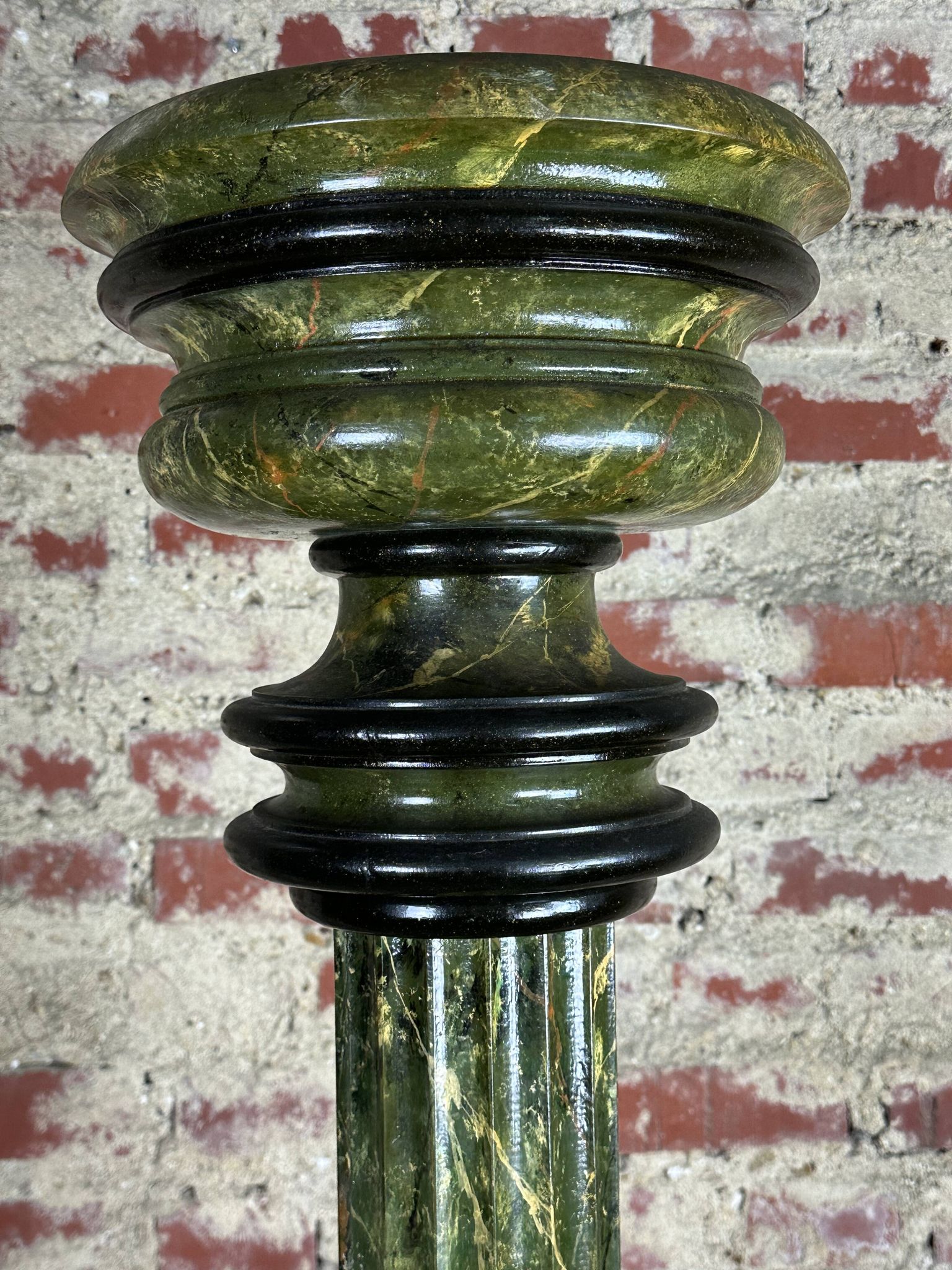 Louis XVI style carved wooden halogen column