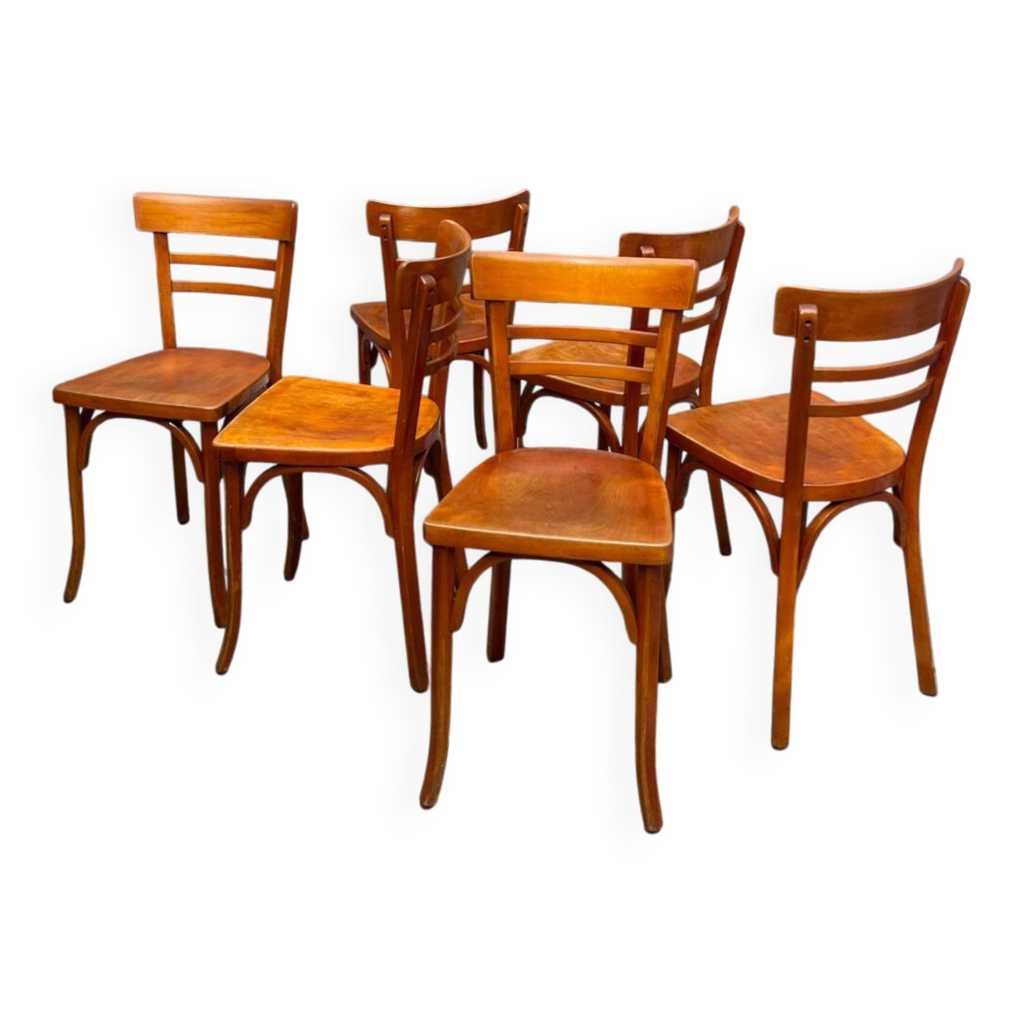 Six Baumann bistro chairs