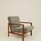 Scandinavian modern long chair jacquard green 1965