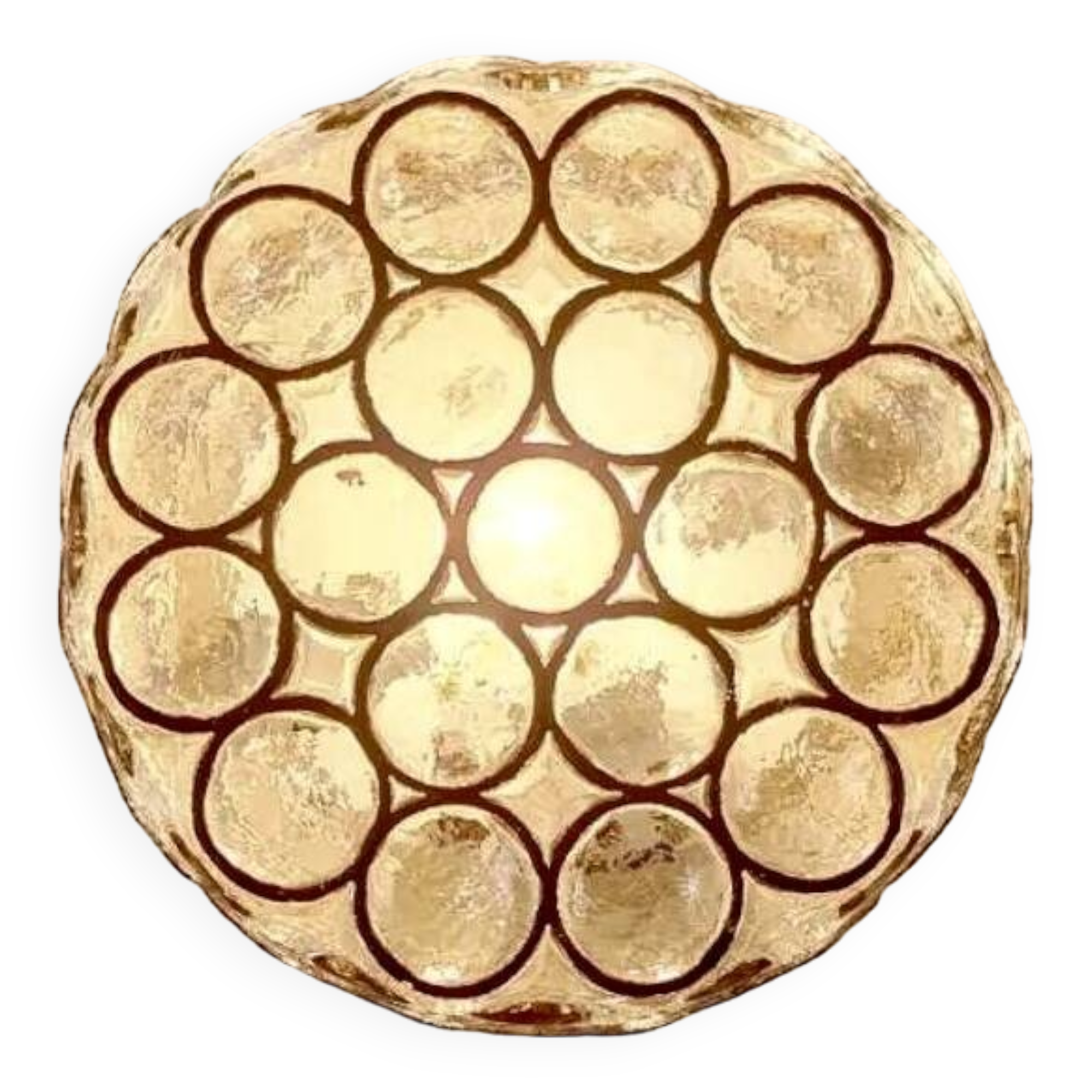 Vintage glass wall lamp from Limburg / Germany, 60's