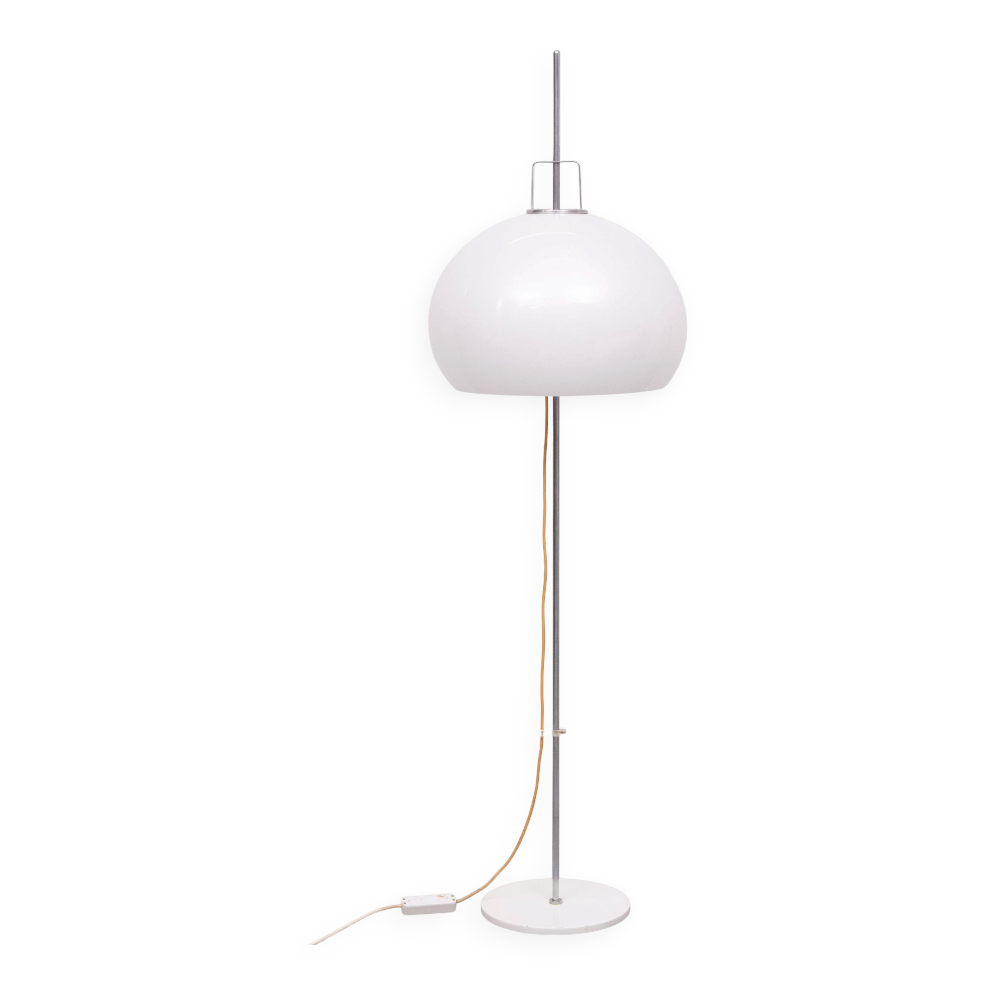 "Lucerna" floor lamp in chrome-plated steel by Harvey Guzzini for Meblo 196