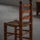 Set of 6 modern French brutalist chairs, in the style of Charles Dudouyt, made in the 1960s.