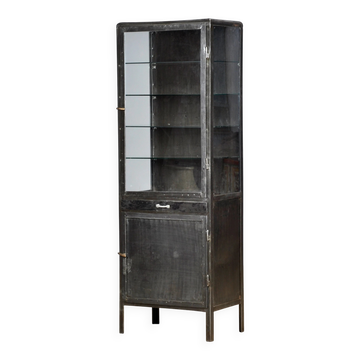Polished iron medicine cabinet, 1950s