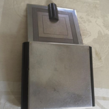 Vintage metal and leather cigarette box
