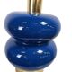 Lampadaire/lampe de table vintage bleue en verre