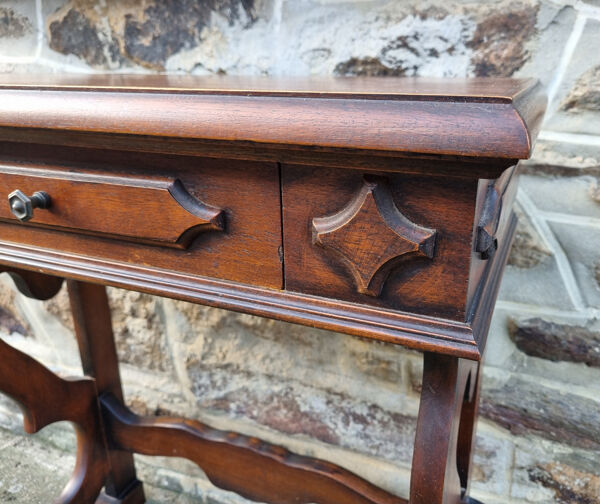 Console restauration merisier montants crosse Louis Philippe