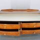 1950s Organic Italian Sideboard with Glass Top and 4 Drawers