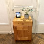 Bedside table/small chest of drawers in pine Charlotte Perriand Les Arcs