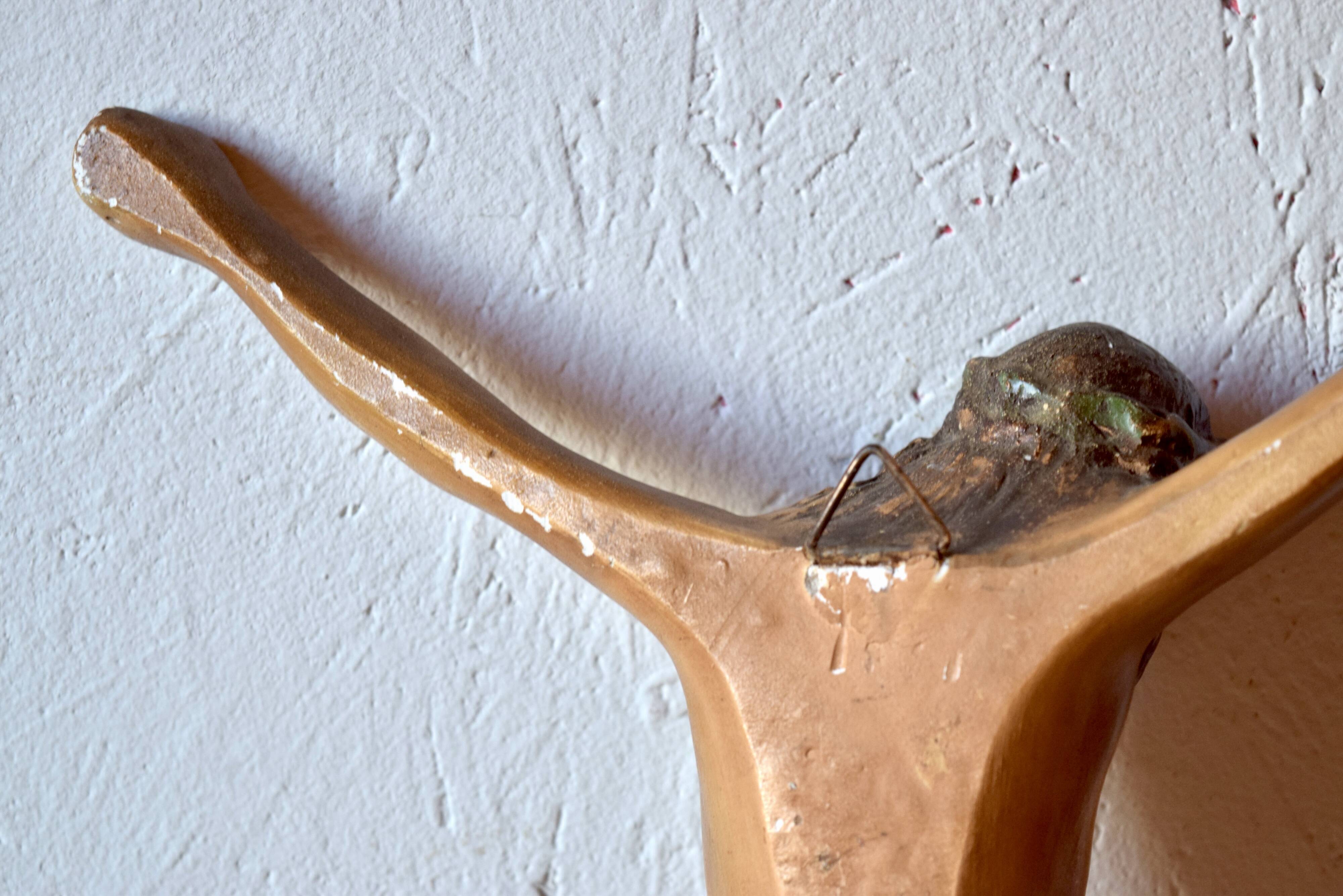 Plaster hanging icon - sculpture of Jesus in crucifixion position
