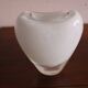 Maria Christina Hamel Murano white and transparent heart vase