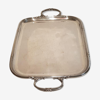 Louis XVI style silver metal tray