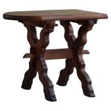 Brutalist oak desk from the mid-century, made in France in the 1950s.