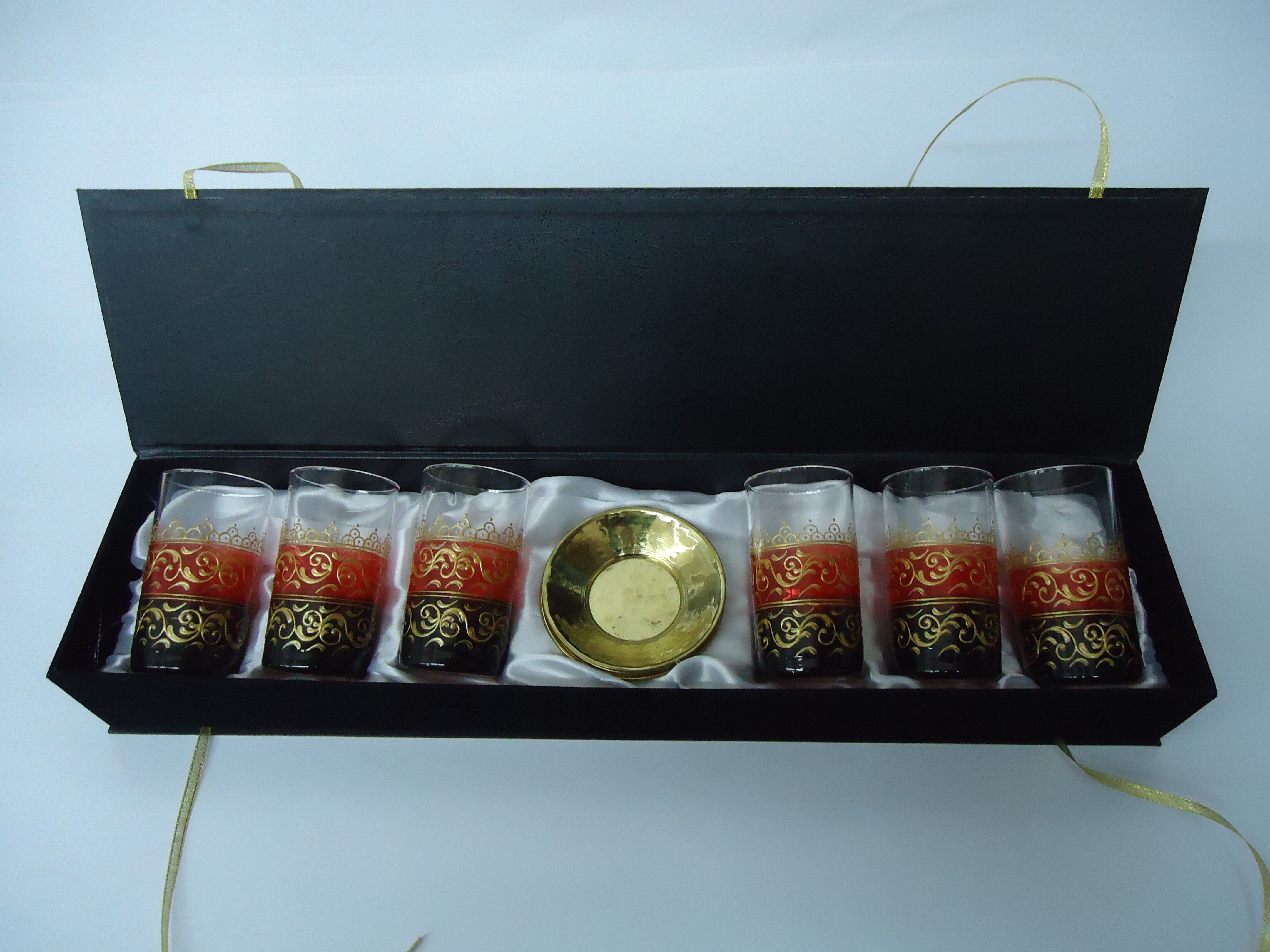 Hand painted turkish tea glasses gift idea