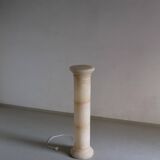 Alabaster column pedestal floor lamp | Italy | 1980s