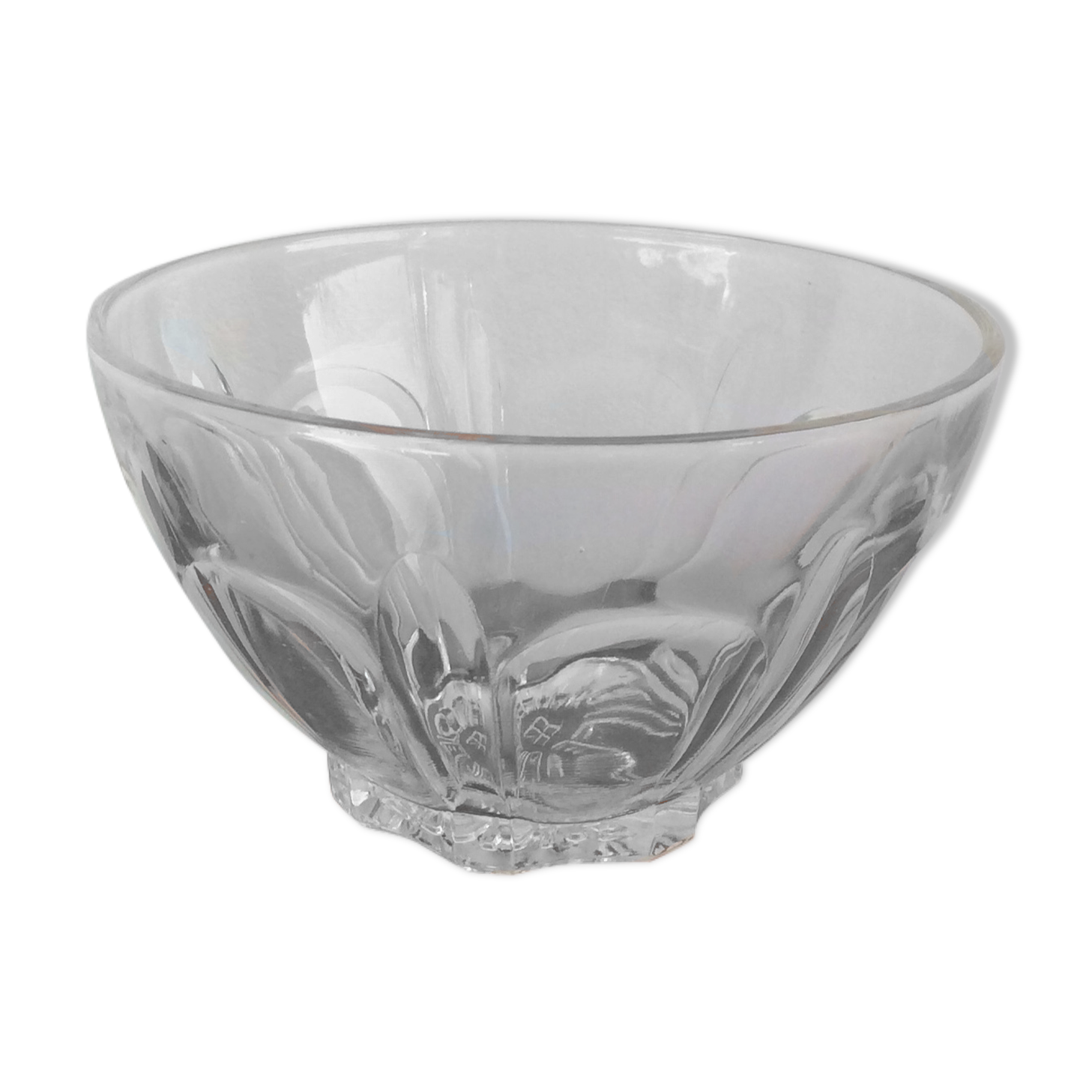 Old glass bowl Huile Lesieur