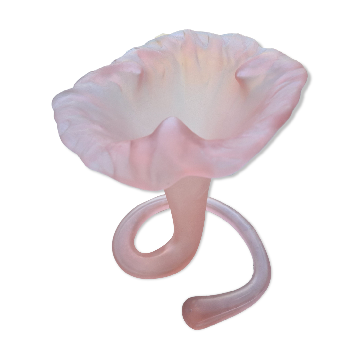 Pink glass paste vase