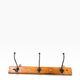 Vintage industrial wooden wall coat rack / wall coat rack