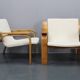 1970s Pair of Rare Restored Armchairs in the Style of Marco Zanuso, Czechoslovakia