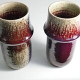 Scandinavian Modern Ceramic Vases, Sylvia Leuchovius, Rörstrand 1976,  Set of 2