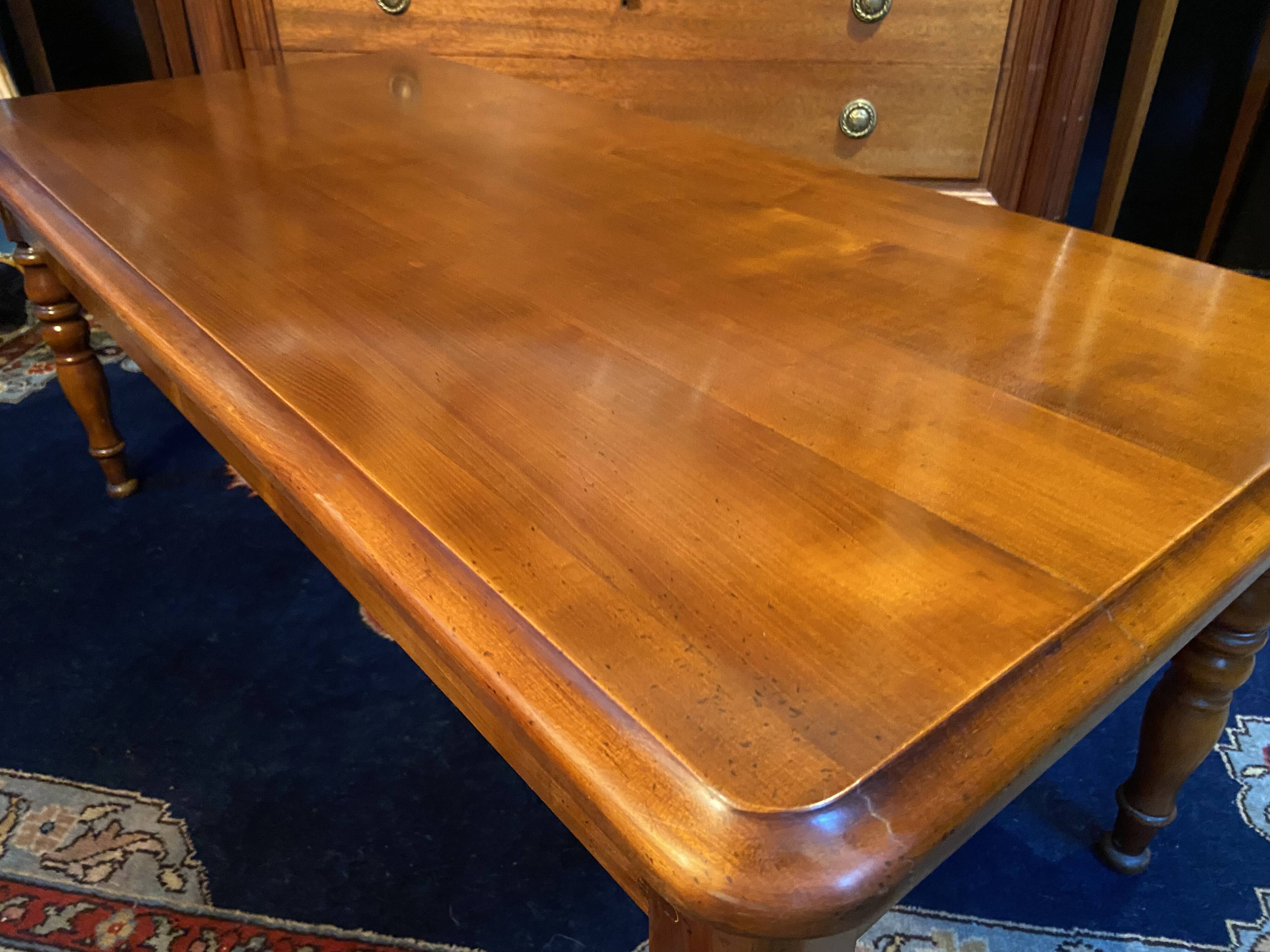 Solid cherry wood coffee table with 2 drawers