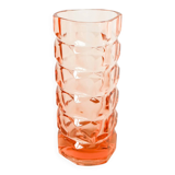 Faceted pink glass vase, 1960