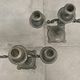Pair of pewter candle holders - Made in Italy - 70s