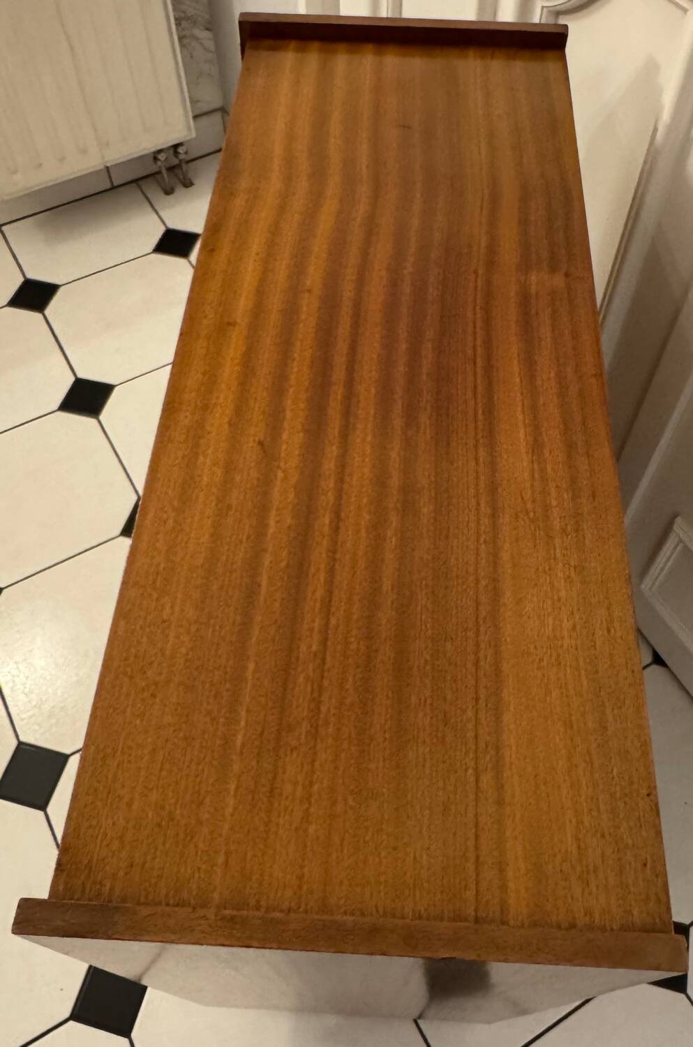 Vintage shoe cabinet with splayed legs