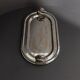 1960s vintage silver-plated oval tray with swan head handles.