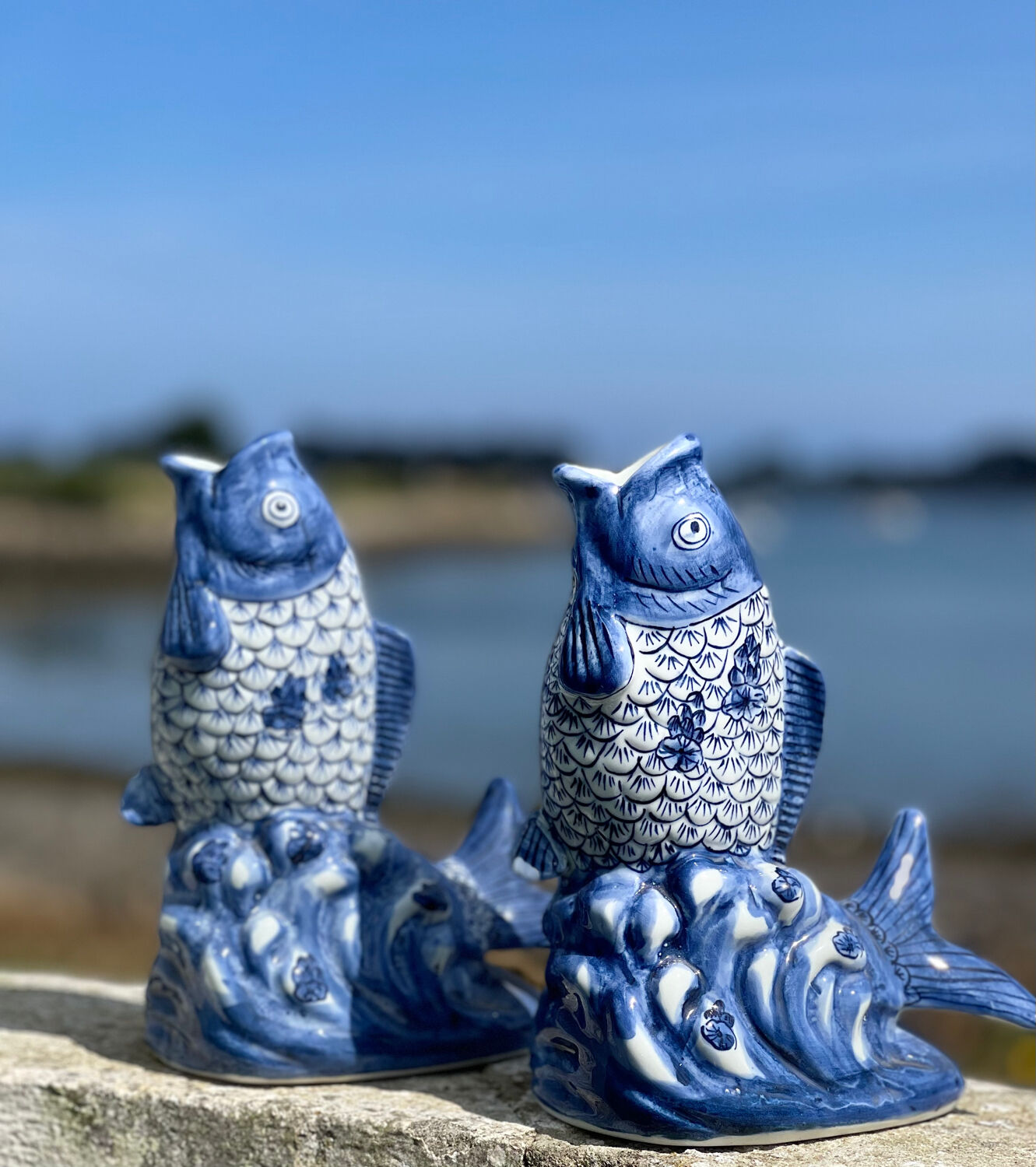 Duo of vases in antique slip