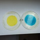 Suspension à pastilles de métacrylate bullé colorées, vers 1970