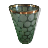 Vase vintage en verre granité