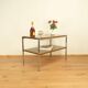 Television shelf, chrome frame with 2 levels, vintage from the 60s