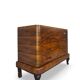 Commode italienne Art déco en ronce de noyer, années 1930