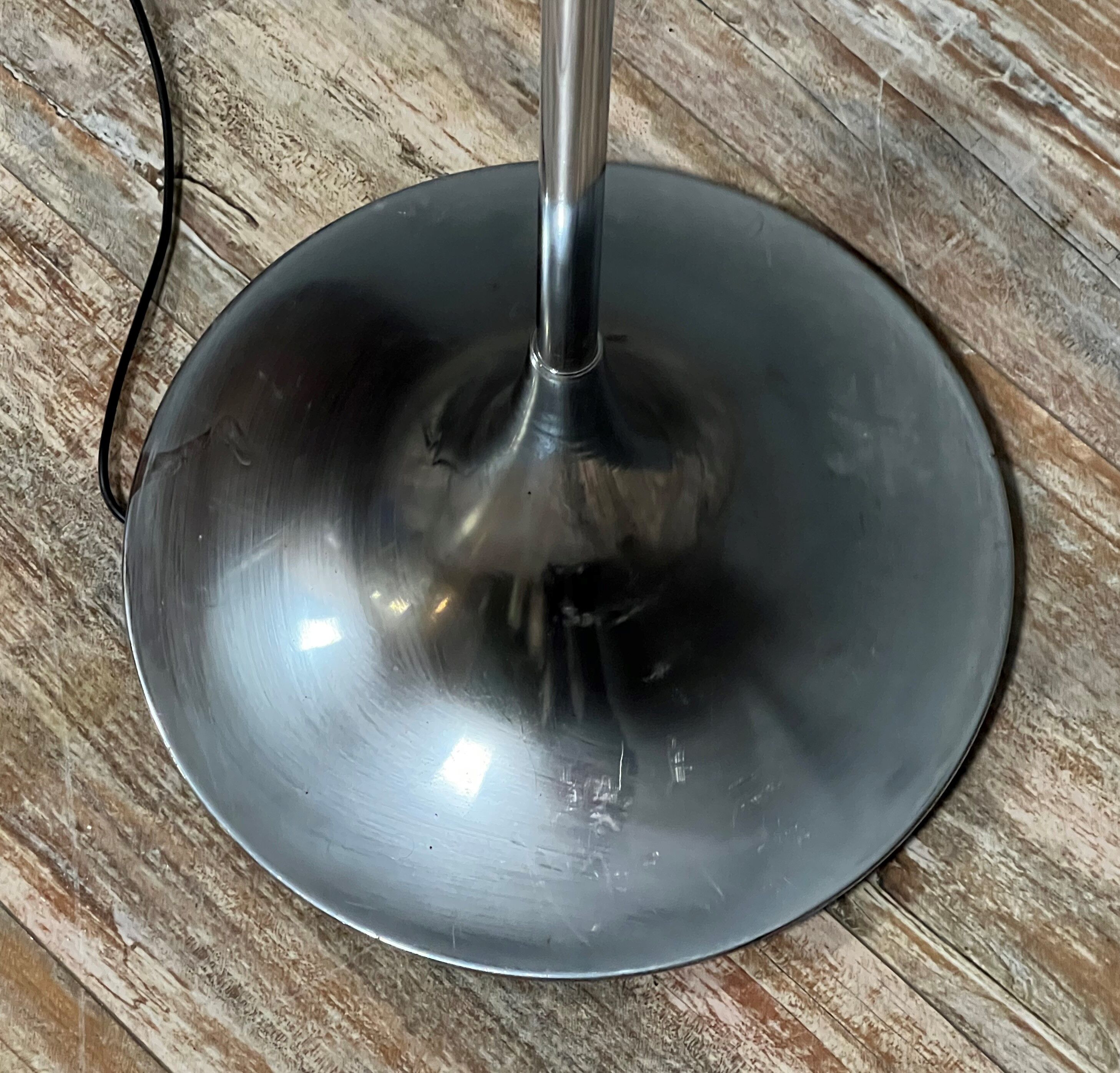 Vintage chromed metal floor lamp with 3 globes "Eye Ball"
