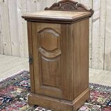 English bedside table in blond mahogany early 20th century - L=45.5cm H=85cm D=37.5cm