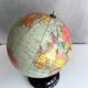 Mid-century globe by Paul Räths, political globe with bakelite base