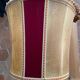 grand abat-jour en peau et velours vintage