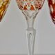 Ensemble de 6 verres à vin en cristal antique multicolore bohémien
