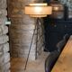 lampadaire tripode en jute
