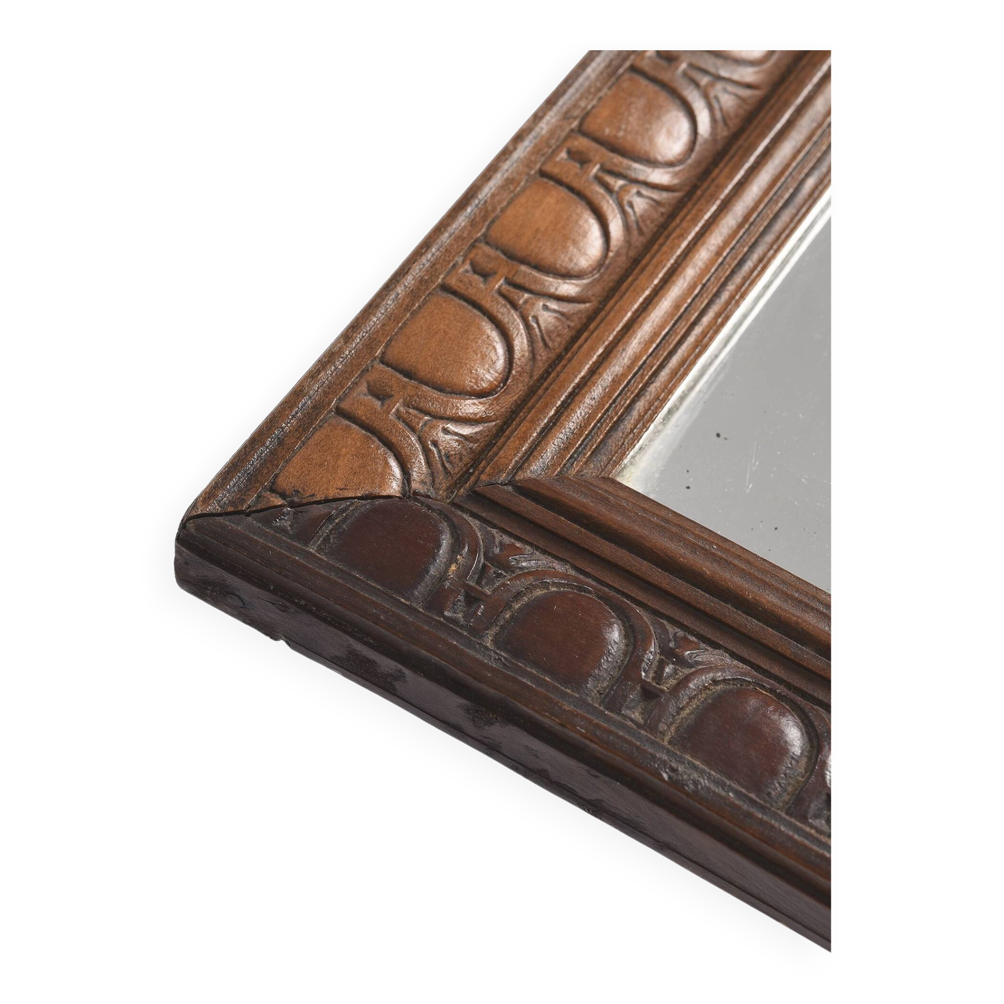 Large rectangular mirror, vintage art deco, dated 1926