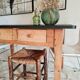 Old farm trade table 4 drawers