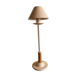 Aluminor metal and wood table lamp