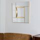 Cloisonné glass and brass mirror, 1970s