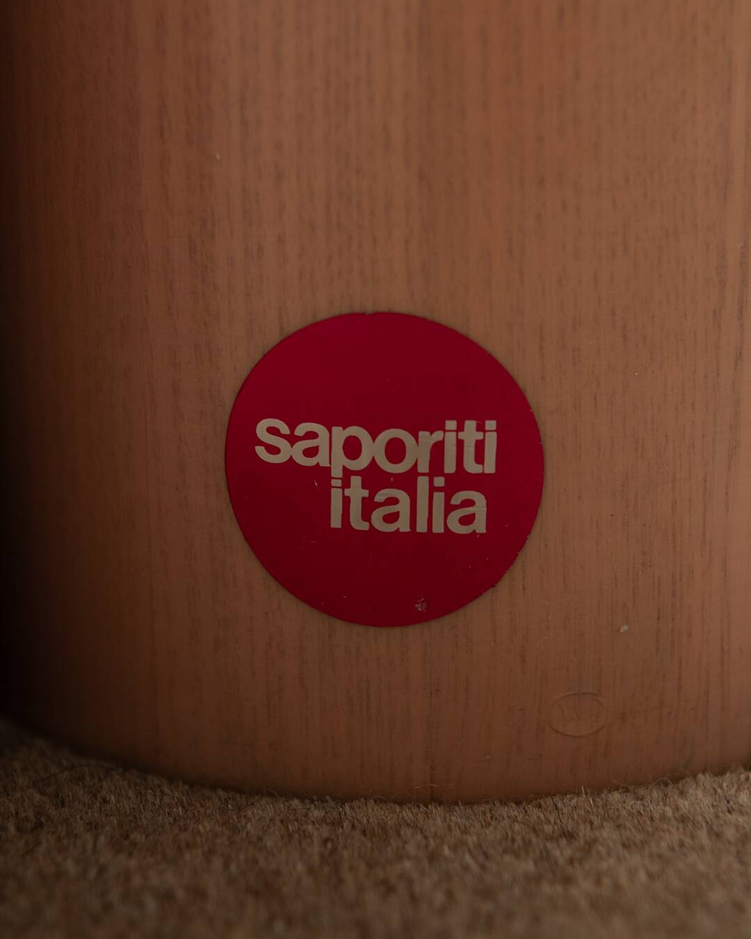 Vintage Saporiti Italia Dining Table – Enamel Column Base - 1980s