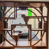 Bibliothèque chinoise Collectible Décorative en bois exotique