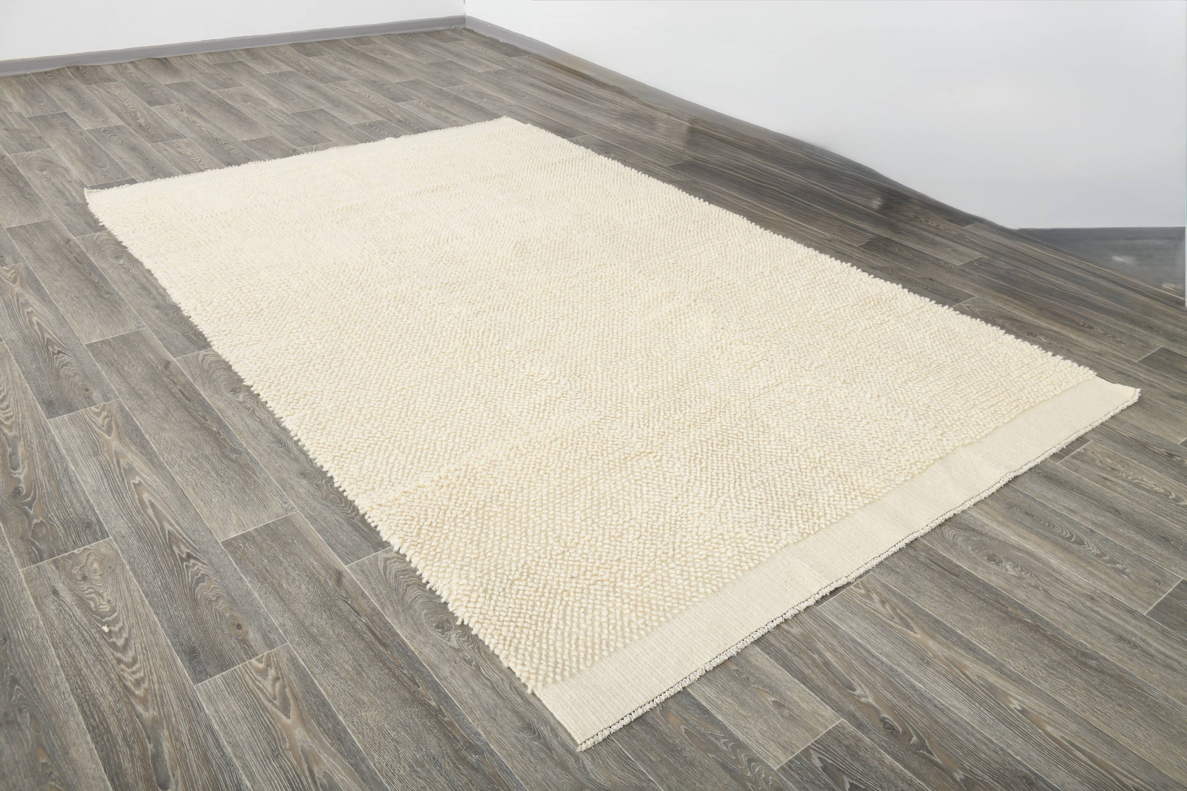 Super Soft Beige & Cream Modern Kilim Rug, 188x298Cm