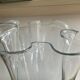Trio of vintage blown glass handkerchief vases