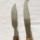 Bamboo handle cheese knives.