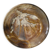 Ceramic plate signed, stoneware 24 cm